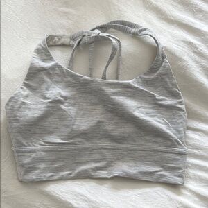 Lululemon Gray Sports Bra with Strappy Back